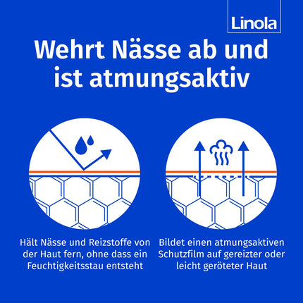 Linola aizsargājošais balzams - divkāršais iepakojums = 200 ml | Krēms intīmajai zonai, cirkšņa zonai un sēžamvietai, lai pasargātu no berzes un sāpīguma | Elpojoša aizsargplēve kairinātai un sausai ādai