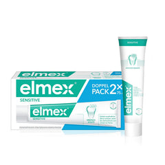 elmex Sensitive zobu pasta 2x75ml – maiga zobu tīrīšana un aizsardzība jutīgiem zobiem – klīniski pierādīta stipru zobu uzturēšanai un aizsardzībai pret kariesu