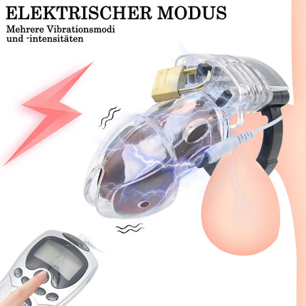 BDSMYEE dzimumlocekļa būris ar elektrošoku, šķīstības būris vīriešiem, seksa rotaļlieta vīriešiem, novērtējums vīriešiem, šķīstības būris vīriešiem, ekstrēma dzimumlocekļa būra šķīstības josta vīriešiem (caurspīdīga)