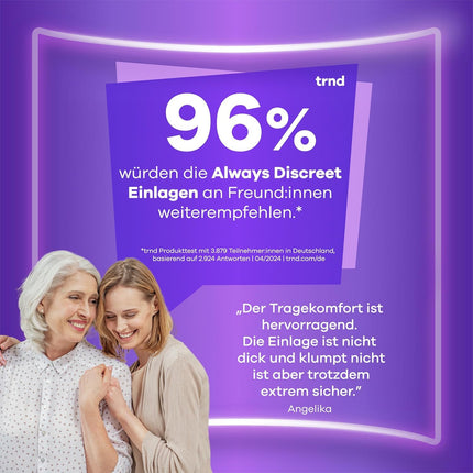 Always Discreet urīna nesaturēšanas ieliktņi, Ultimate Day mēneša iepakojums urīnpūšļa vājuma gadījumā, 48 ieliktņi (4 iepakojumi x 12)