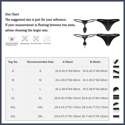 iiniim vīriešu mini mikro stringbiksītes ar mitra izskata G-string biksītēm, mini biksītes, lakotas ādas bikini biksītes, apakšveļa, D, melna, XL