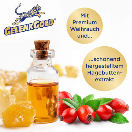 GelenkGold locītavu kapsulas 90 kapsulas Augsta deva, uztura bagātinātājs locītavām¹, skrimšļiem² un cīpslām³ ar hondroitīnu, glikozamīnu un vīraku