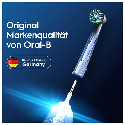 Oral-B Pro CrossAction elektriskās zobu birstes uzgaļi, izcila zobu tīrīšana, X veida sariņi, oriģinālais zobu birstes uzgalis, Oral-B zobu birstes, iepakojums, kas saderīgs ar pastkastīti, 12 uzgaļi, melni