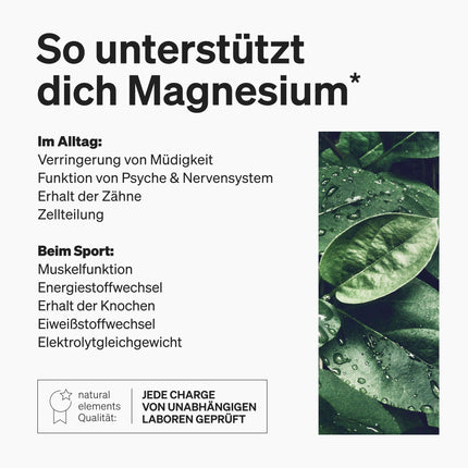 Magnija komplekss — Premium: Izgatavots no 5 augstas kvalitātes savienojumiem — 400 mg elementārā magnija vienā dienas devā — Laboratorijā pārbaudīts, vegāns, augstas devas