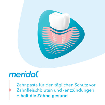 Meridol zobu pasta 2x75ml - Zobu pasta cīnās pret gingivītu, antibakteriāla iedarbība