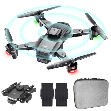 OBEST drons ar 4K kameru, salokāms RC kvadrokopters ar FPV tiešraides pārraidi, 360° šķēršļu apiešana, augstuma noturēšana, 24–30 minūšu lidojuma laiks, 3D apgriešana, bezgalvas režīms, mini drons bērniem un iesācējiem