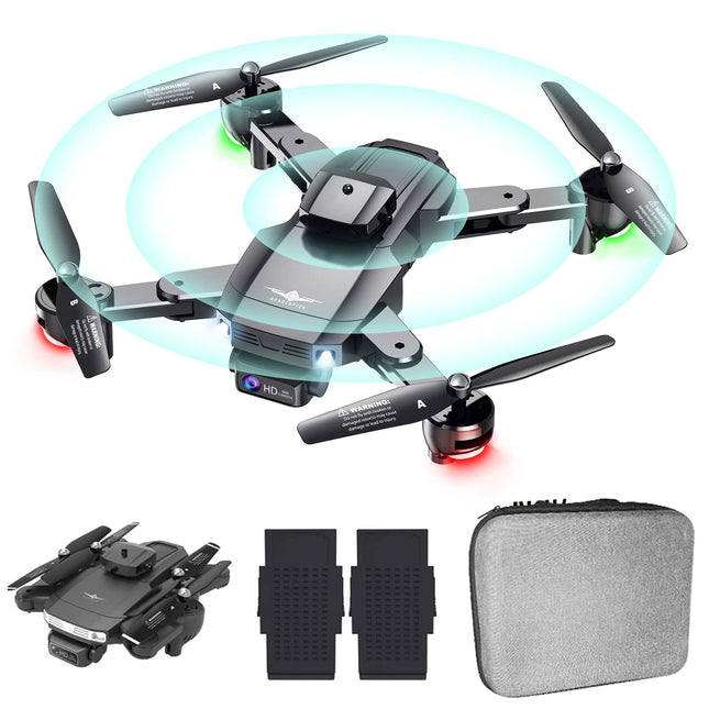 OBEST drons ar 4K kameru, salokāms RC kvadrokopters ar FPV tiešraides pārraidi, 360° šķēršļu apiešana, augstuma noturēšana, 24–30 minūšu lidojuma laiks, 3D apgriešana, bezgalvas režīms, mini drons bērniem un iesācējiem