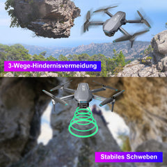 OKYUK K618 MAX drons ar 4K kameru, 270° šķēršļu novēršanas drons, kvadrokopters ar FPV WiFi pārraidi, regulējamu objektīvu, 3D pagriezienu, augstuma noturēšanu, rotaļlietas un dāvanas zēniem un meitenēm iesācējiem