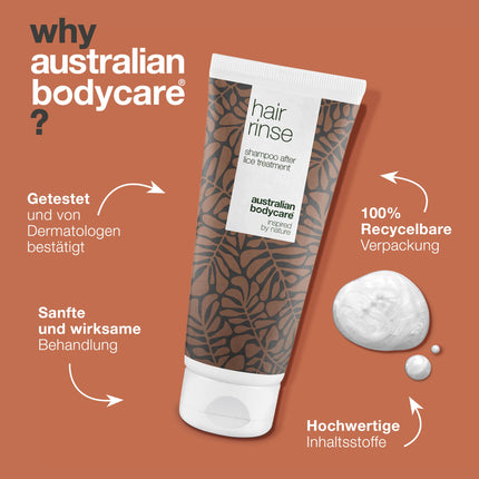 Australian Bodycare galvas utu šampūns 200 ml – Ar 100% dabīgu tējas koka eļļu, visai ģimenei pēc galvas utu apstrādes