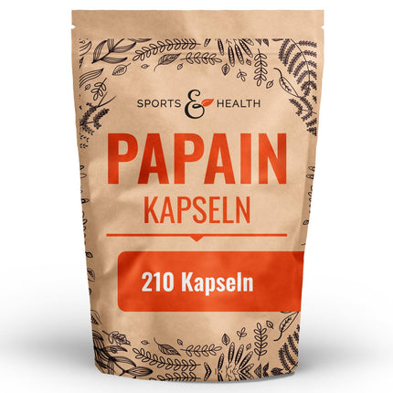 Papaīna kapsulas – 210 Carica Papaijas enzīmu kapsulas – augsta deva – 1500 mg dienā – Papaijas enzīmi bez piedevām – Papaijas gremošanas enzīms – Papaīns