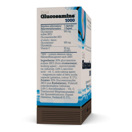 Olimp Labs Glucosamine 1000-60 kapsulas - uztura bagātinātājs kapsulu veidā ar glikozamīna sulfātu un C vitamīnu