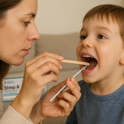 Medicinadellavoro.com – ātrais streptokoku tests bērniem un pieaugušajiem, kakla streptokoku tests A grupas streptokoku noteikšanai, noderīgs drudža un kakla sāpju gadījumā, rezultāti 10 minūtēs, 1 tests