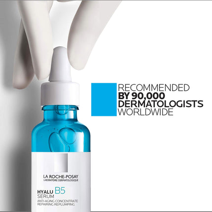 La Roche Posay pretgrumbu serums, normālai un jutīgai ādai, reģenerējošs un piepildošs, ar B5 vitamīnu, madekasozīdiem un hialuronskābi, Hyalu B5, 50 ml