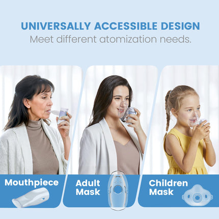 FEELLIFE inhalators, smidzinātājs, inhalators bērniem un pieaugušajiem, Air Aerogo sērija (zils)