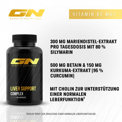 Aknu dziedināšanas komplekss – augsta deva ar 300 mg piena dadža (80% silimarīna) un 150 mg kurkumas – ar holīnu aknu darbības atbalstam – vegāns un laboratoriski pārbaudīts – 120 kapsulas – GN Laboratories