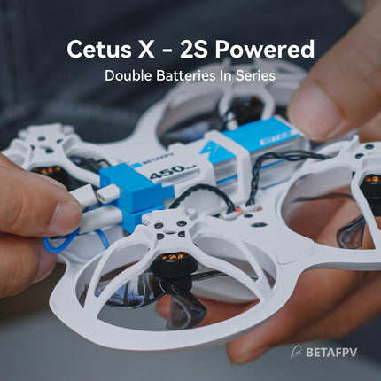 BETAFPV Cetus X FPV komplekts ar Cetus FC, pozīcijas noturēšanas funkcija/3 lidojuma režīmi ar TX/DVR brillēm FPV iesācēju lidojumiem telpās un ārā, FPV simulators/DVR ierakstīšana/BETAFPV konfiguratora atbalsts, 2S RTF komplekts