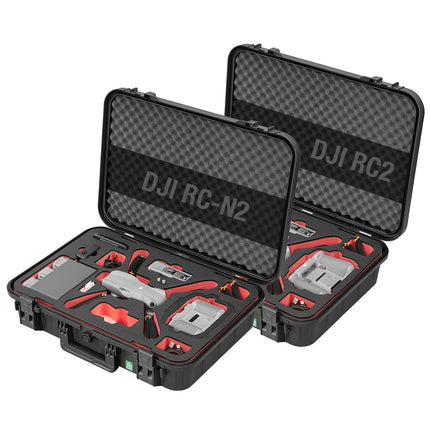 TomCase drona maciņš "Ready to Fly" DJI Air 3S Fly More Combo, Standard vai DJI RC 2 kontrolierim, akumulatora uzlāde maciņā, ūdensizturīgs ECO aizsargapvalks - ražots Vācijā