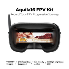 BETAFPV Aquila16 FPV komplekts ar LiteRadio 2 SE raidītāju simulatoram, VR03 aizsargbrilles ar DVR ierakstīšanas funkciju, 3 lidojuma režīmi, atbalstīts 1S RTF komplekts FPV iesācējiem lidošanai telpās un ārā