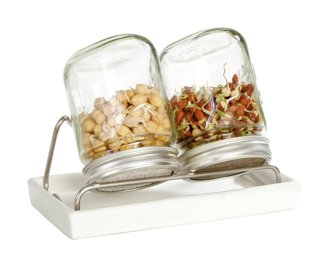 ESCHENFELDER Sprout System II, 750 ml ar baltu keramikas bļodu, stikls