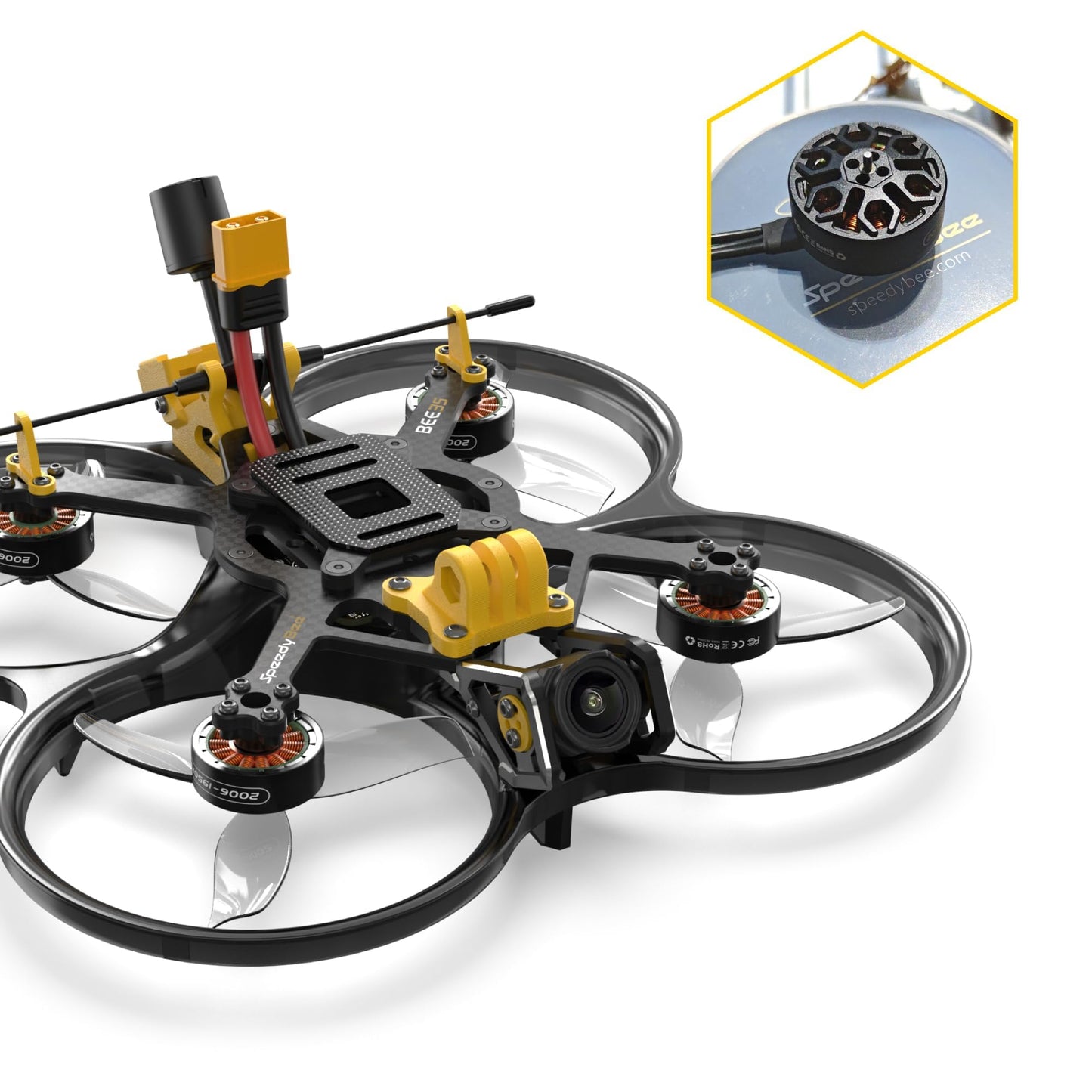 2006. gada 1950KV FPV drona motors - 6S bezsuku motors 3,5, 4, 5 collu FPV dronam QAV kvadrokopteram - 4 gabalu iepakojums