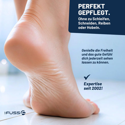 Mr. Fuss tulznu noņemšanas šķīdums saudzīgai tulznu noņemšanai. Ātri mīkstinošs losjons 250 ml Nr. 4 Plus iepakojumā. Pēdu kopšanas pedikīra komplekts bez slīpēšanas ar tūlītēju efektu.