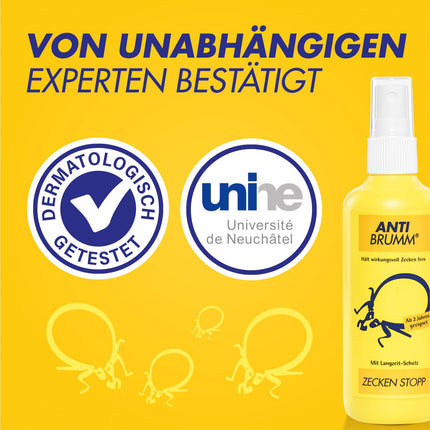 Anti Brumm ērču atbaidīšanas pumpja aerosols, 75 ml: atbaidīšanas līdzeklis uzticamai aizsardzībai pret ērcēm, ērču aerosols ar ikaridīnu un citroneikalipta eļļu
