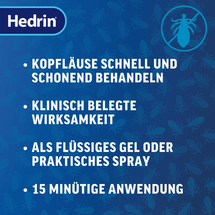 Hedrin ONCE - aerosols - utu gels izsmidzināšanai - ātra galvas utu un gnīdu iznīcināšana tikai ar vienu lietošanas reizi - klīniski pierādīta efektivitāte - 1 x 60 ml