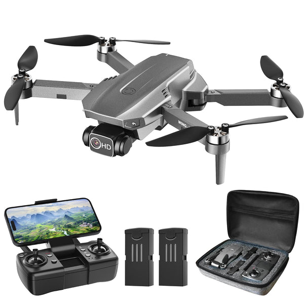 Wipkviey B12 drons ar 4K kameru, GPS drons ar atgriešanos ar vienu klikšķi, FPV RC kvadrakopters iesācējiem, bezsuku motors, atgriešanās pie zema akumulatora uzlādes līmeņa, 50 minūšu lidojuma laiks ar 2 akumulatoriem, zem 249 g, C0