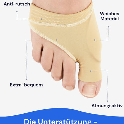 YOGAMEDIC Hallux valgus zeķes - lielā pirksta un pēdas priekšpirksta atvieglojuma spilvens - āmurpirksta korekcija un aizsardzība, 1 pāris apaviem, sandalēm - pirkstu šinas korektors sievietēm un vīriešiem, S/M izmērs