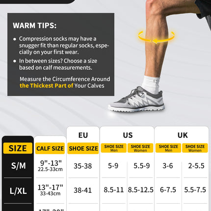 CAMBIVO kompresijas zeķes sievietēm un vīriešiem, 3 pāri, atbalsta zeķes, kompresijas zeķes, trombozes zeķes atveseļošanai, skriešanai, ceļošanai, slēpošanai, grūtniecībai, ikdienas lietošanai