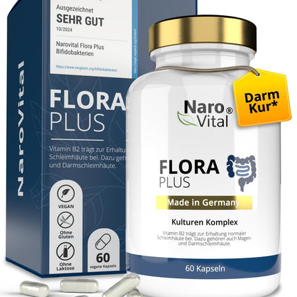 Intestinal Cure* Probio Cultures Complex High Dose - ar laktobacilām un bifidobaktērijām - 23 baktēriju celmi bez inulīna, 600 miljardi CFU vienā kārbā | 60 zarnās šķīstošās kapsulas - 2 mēnešiem