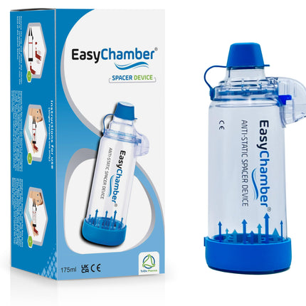 EasyChamber antistatiska inhalatora starplikas ierīce, lietošanai ar dozēto inhalatoru, bez BPA un lateksa - inhalācijas palīglīdzeklis - starplikas ierīce