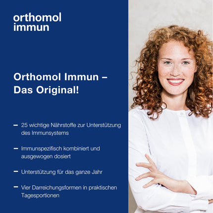 Orthomol Immun - Mikroelementi imūnsistēmas atbalstam - ar C vitamīnu, D vitamīnu un cinku - Dzeramās ampulas/tabletes, 30 dienas porcijas