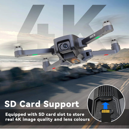 TTROARDS 36 drons ar 4K kameru, GPS bezsuku motoriem, droni ar kameru pieaugušajiem, 5G WiFi pārraide, RC droni, vieda atgriešanās, sekojiet man, lietotnes vadība, svars zem 249 g, C0, ievietojama SD karte