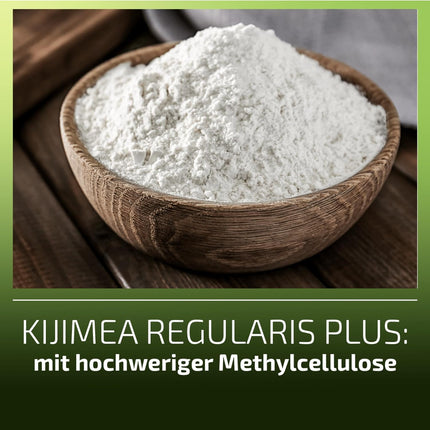 Kijimea® Regularis PLUS – jaunai zarnu sajūtai | Ar atlasītu metilcelulozi, dabīgo psiliju un 6 atlasītām baktēriju kultūrām.