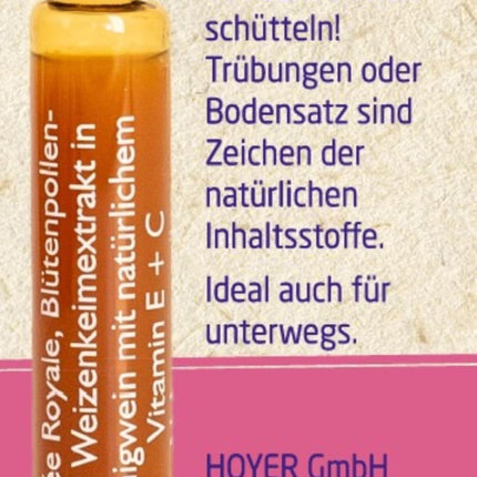 Hoyer Royal Jelly + Pollen dzeramās ampulas 10 dzeramās ampulas