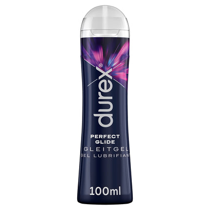 Durex Perfect Glide lubrikants - ilgstošai lubrikācijai, piemērots maksts sausumam un dzimumaktam - uz silikona bāzes veidots lubrikants, prezervatīvs, zīdaini mīksta tekstūra - 100 ml