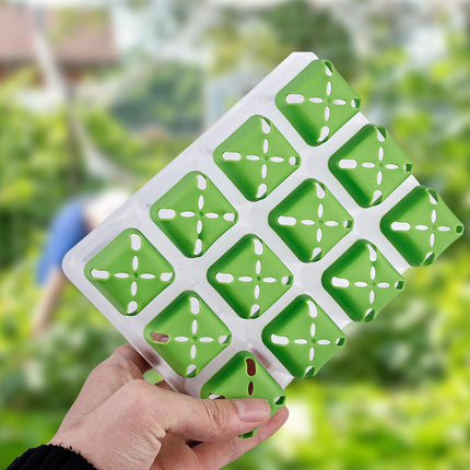 BYZESTY iekštelpu siltumnīcas pavairotājs, 4 gabali 48 šūnu mini siltumnīcas pavairošanas komplekts ar paceltu vāku, audzēšanas plāksnes poda plāksne, stādu sākuma paplātes, siltumnīca stādiem