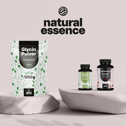 Glicīna pulveris 1250 g (1,25 kg) - 100% tīra aminoskābe - salds aminoskābes glicīns - bez piedevām, vegāns un ražots Vācijā