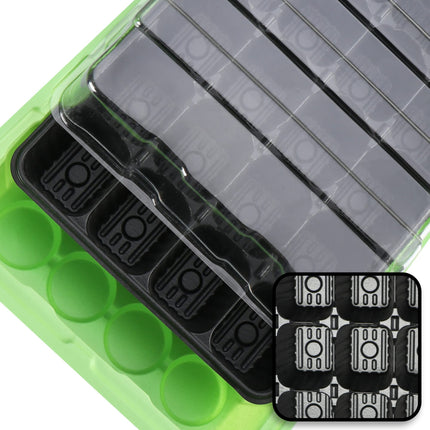 com-four® 4X iekštelpu siltumnīca, daudzpodu paplātes ar vāku, stādītājs ar audzēšanas podiem 96 augiem, audzēšanas komplekts ziediem, augļiem un dārzeņiem (audzēšanas komplekts 3)