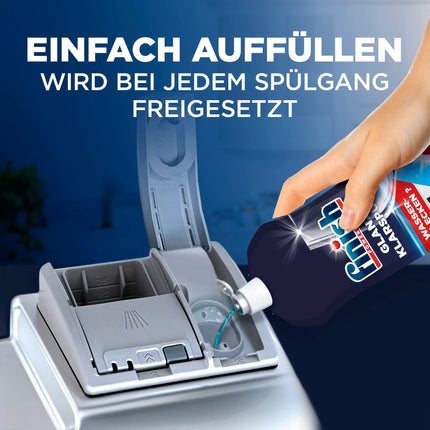 Finish Shine &amp; Rinse Aid – mirdzošiem un sausākiem traukiem bez ūdens traipiem – Megapack ar 800 ml