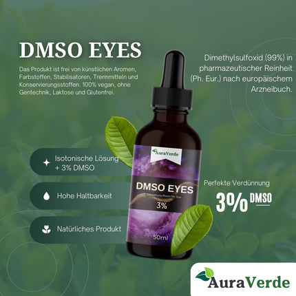 DMSO acīm - 3% pilieni, izotonisks šķīdums - 50 ml - dimetilsulfoksīds Ph. Eur. Premium