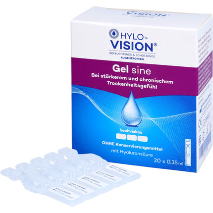 HYLO-VISION gela vienreizējās devas pipetes 20 x 0,35 ml