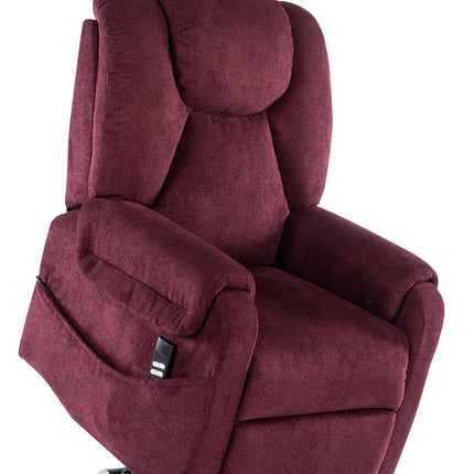 POLTRONE ITALIA Sofia 2 Motors PERSONALIZĒTS TV krēsls ar elektrisko piecelšanās palīglīdzekli Medicīnas ierīce 2 riteņi Mikroatsperu sēdeklis Netīrumus atgrūdošs senioru krēsls Relax krēsls Sarkans