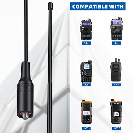 JUCJET 771 radio antena, SMA-F rācijas antena, saderīga ar rāciju BF-888S UV-5R (2 gab.)