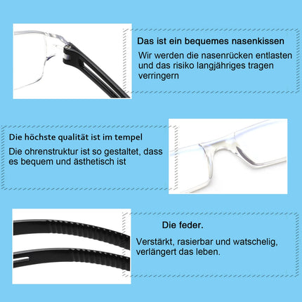 COJWIS 4 bezrāmju lasāmbrilles vīriešiem un sievietēm. Vieglas un ērtas lasīšanas brilles ar aizsardzību pret zilo gaismu / TR90 brilles (4 krāsu sajaukums, 2,50, multiplikators)