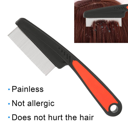 Brrnoo metāla utu ķemme Lausinator Nits Comb Extra Fine, Nits Comb droši noņem utis, kas izgatavotas no nerūsējošā tērauda, ​​īpaši smalkas zīdaiņiem, bērniem, pieaugušajiem un mājdzīvniekiem