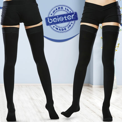 20-30 mmHg medicīniskās kompresijas zeķes sievietēm un vīriešiem, atbalsta zeķes ar slēgtiem purngaliem, pakāpenisks atbalsts varikozām vēnām, tūska