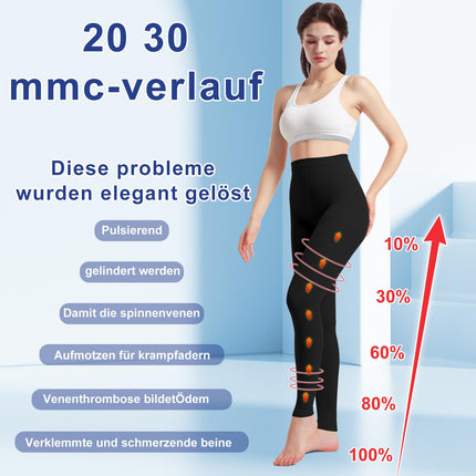 Medicīniskās kompresijas zeķubikses sievietēm un vīriešiem, 20–30 mmHg, progresīva atbalsta zeķubikses, necaurspīdīgas kompresijas zeķubikses bez purngaliem, 2. klase, piemērotas varikozu vēnu tūskas gadījumā, TVT (melnas, XL)