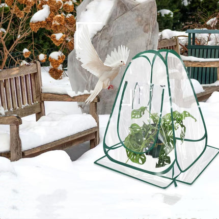 Morricho uznirstošā siltumnīca, maza ziemošanas telts augu aizsardzībai pret salu, iekštelpu siltumnīca, mini siltumnīca, augu telts ziemošanai (70 x 70 x 80 cm)